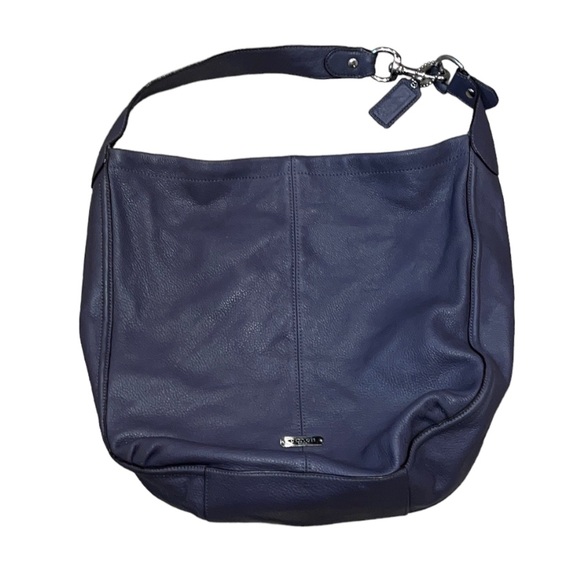 Coach Grayish Purple Soft Pebbled Leather Hobo Shoulder Bag